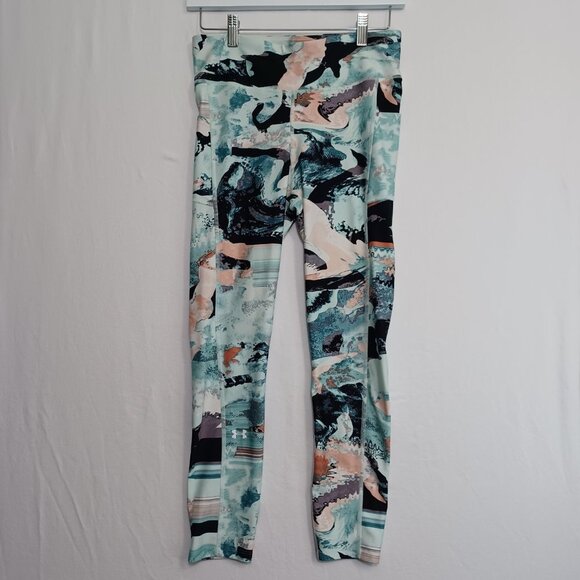 Under‎ Armour Womens Watercolor Print Ankle Leggings Active Yoga Size Medium - Picture 10 of 11